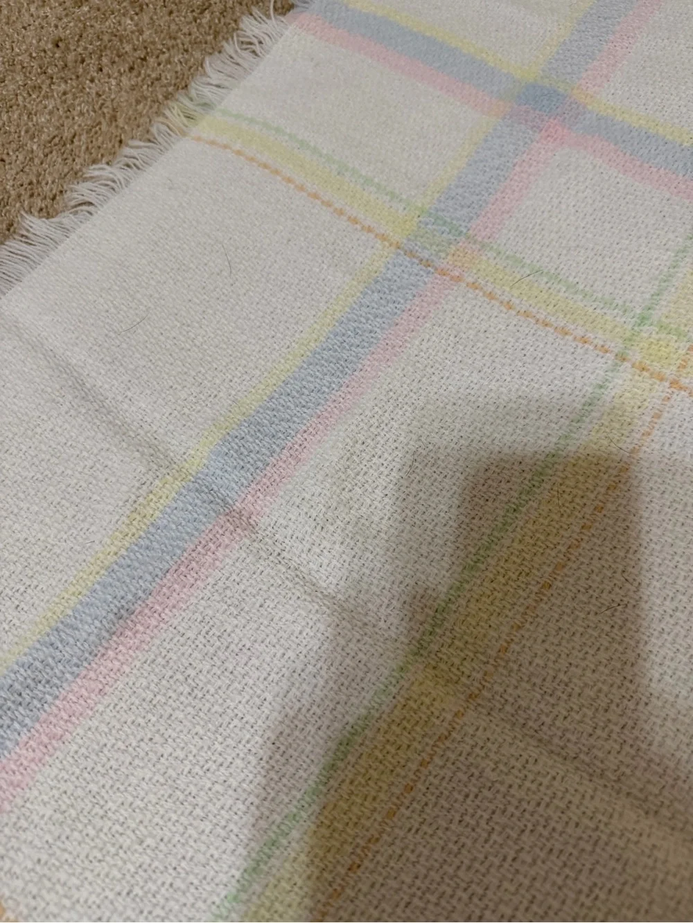 The Three Weavers vintage 1980s baby blanket